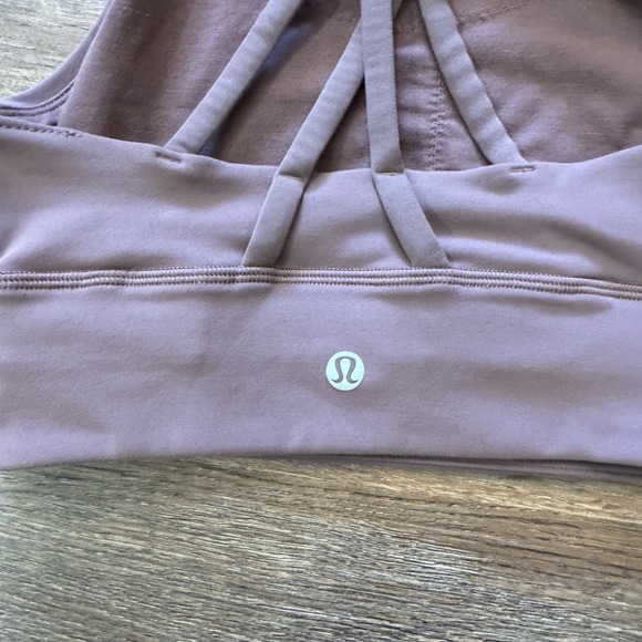 Lululemon Energy High Neck Sports Bra Women's Sz 4 Brown Taupe - Picture 4 of 6